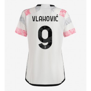 Juventus Dusan Vlahovic #9 Bortatröja Kvinnor 2023-24 Kortärmad